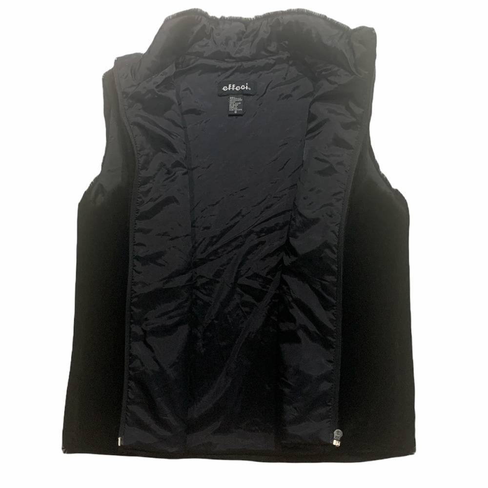 Black furry vest Size Small - Picture 2 of 7